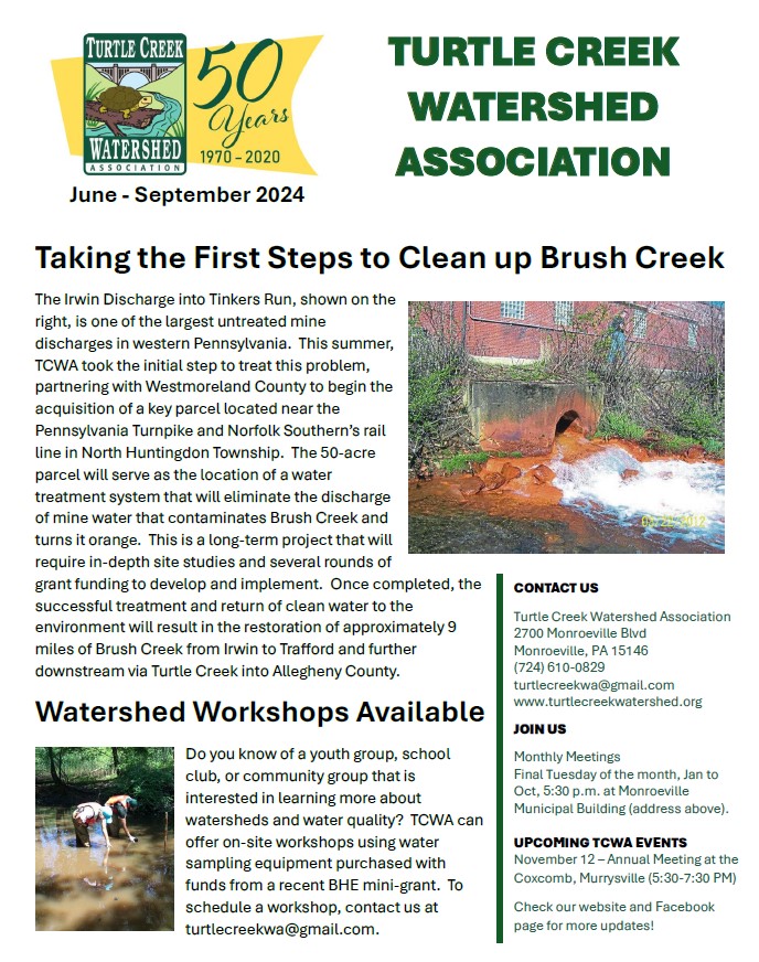 First page of Summer-Fall 2024 Newsletter